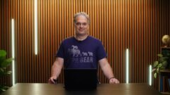 a man sitting at a table