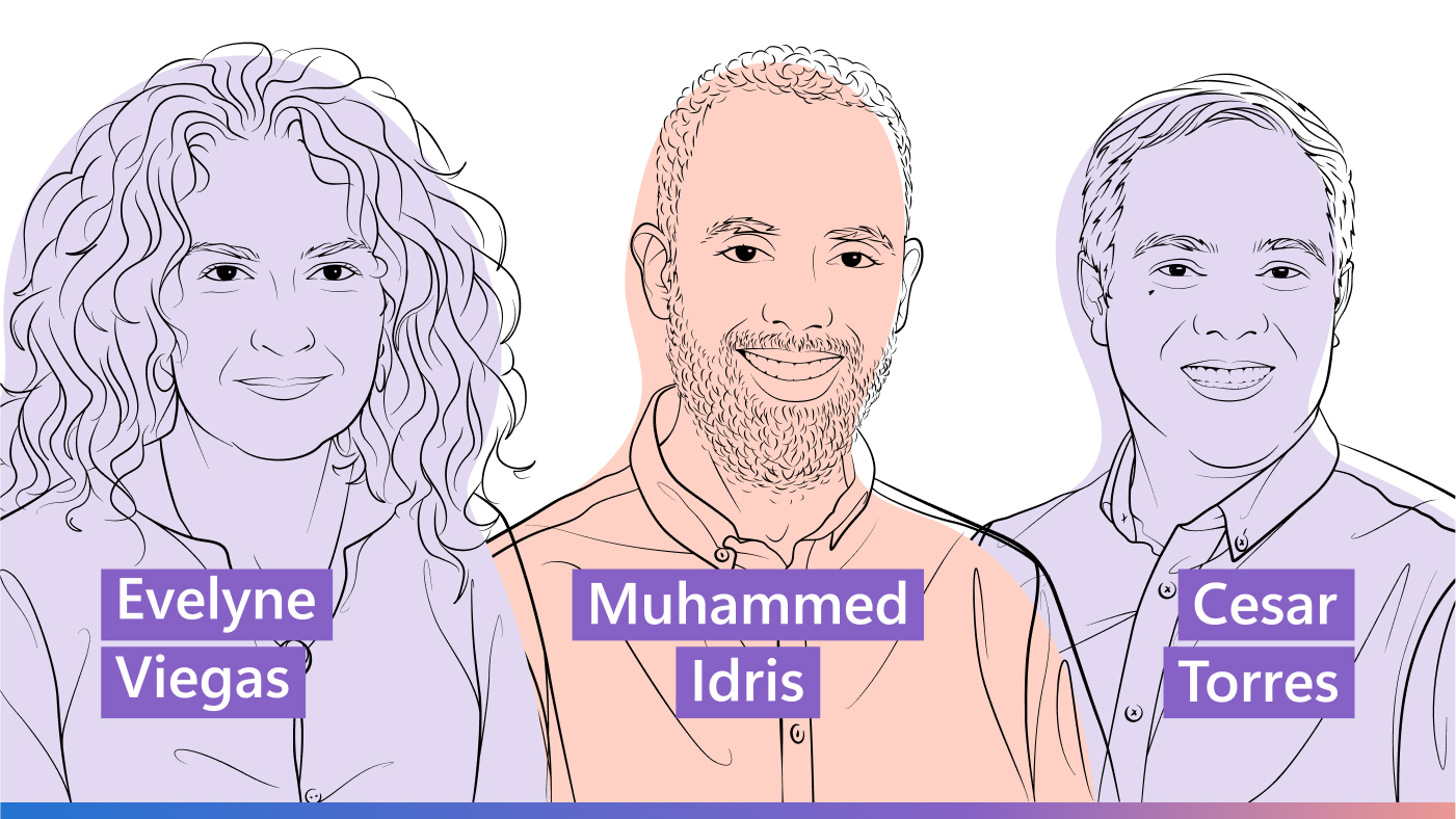 Microsoft Research Podcast | Ideas: Evelyne Viegas, Muhammed Idris, Cesar Torres