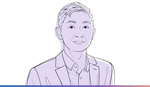 Illustrated headshot of Alex Lu.