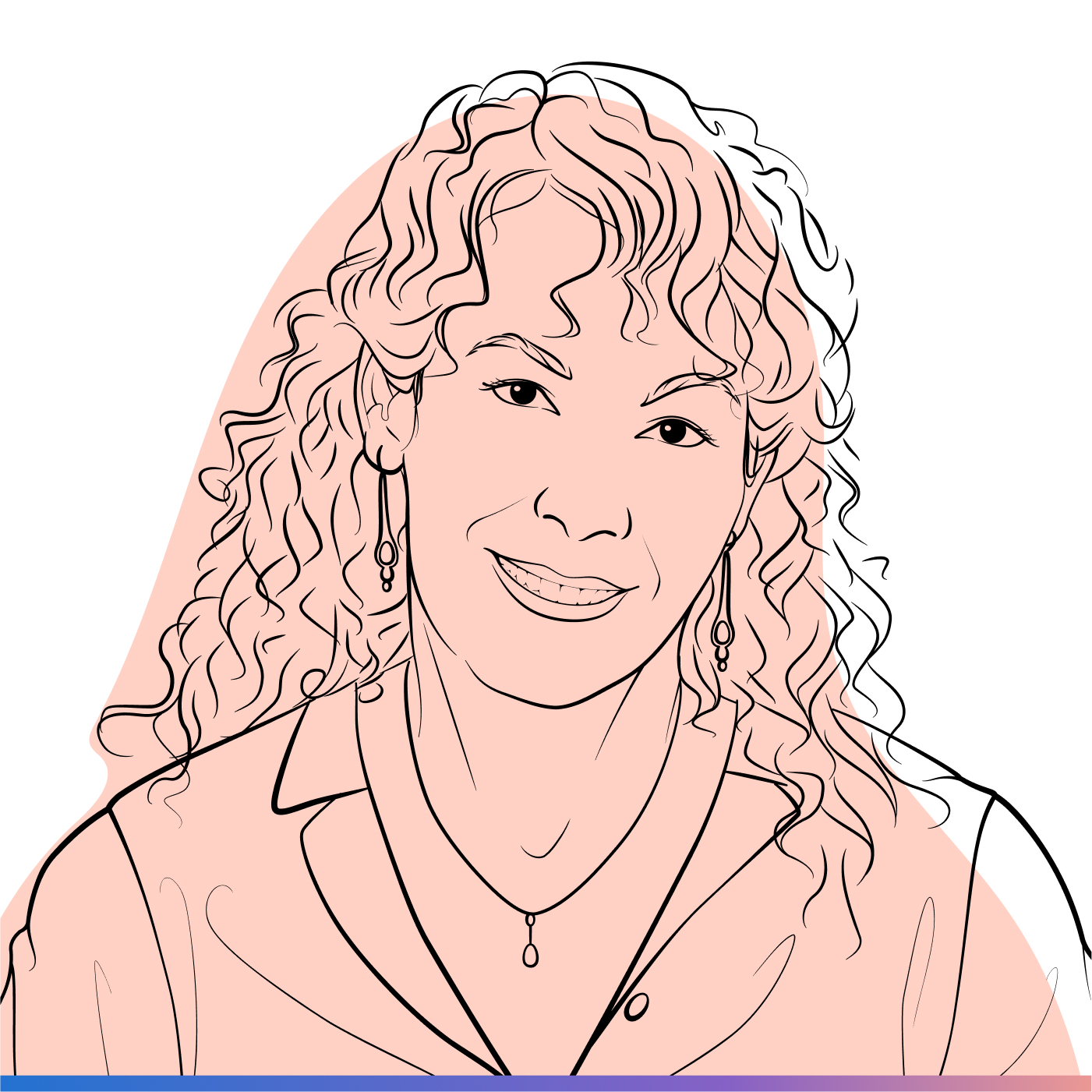 Outline illustration of Carey Goldberg