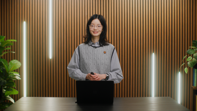 photo of Xinzhi Zhang during the Microsoft Research Forum