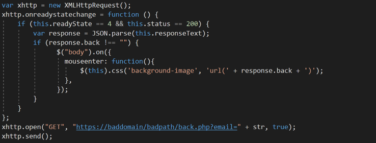 Codes snippets for requesting background image