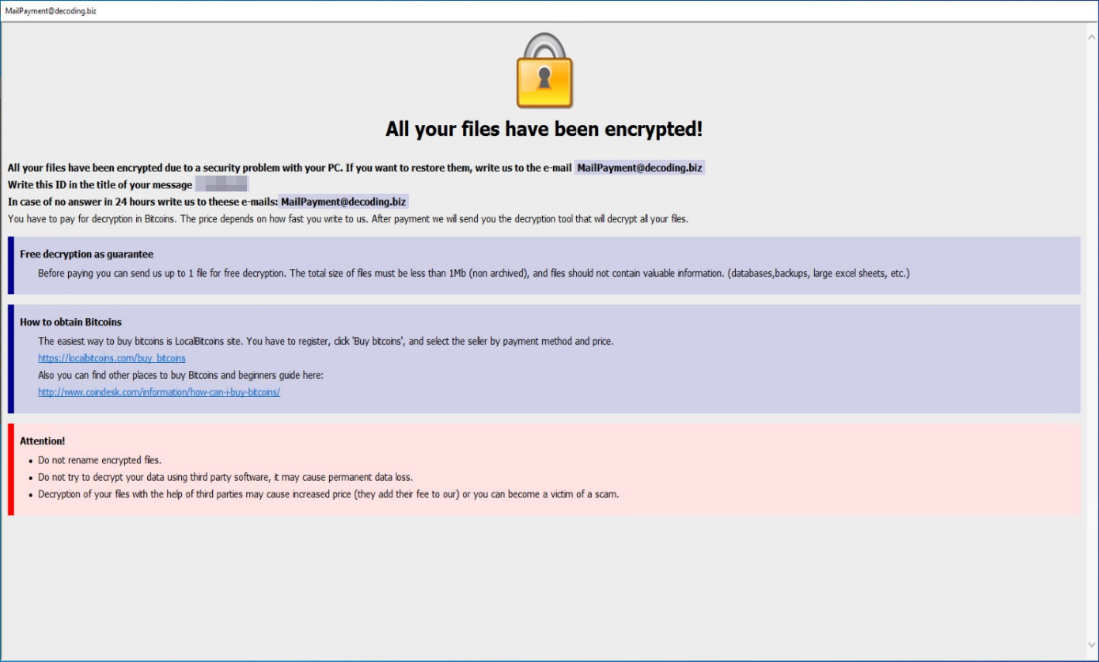 Wadhrama ransom note