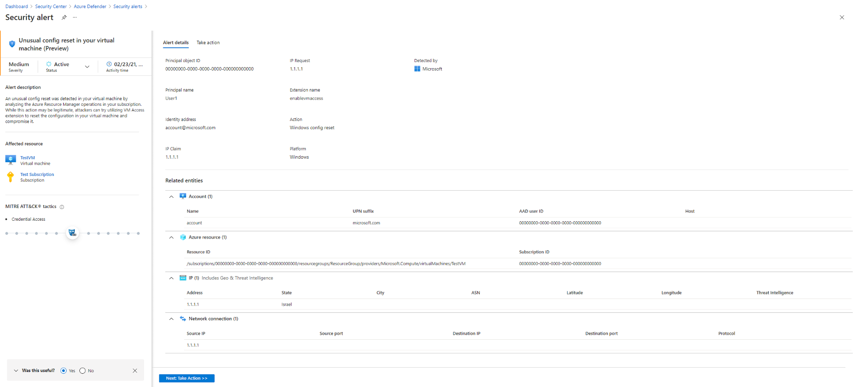 Example showing Case 2: VMAccess Extension