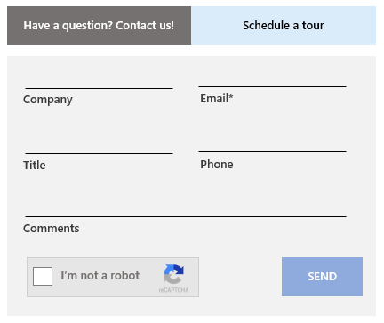 Sample contact form that attackers take advantage of by filling in malicious content, which gets delivered to the target enterprises