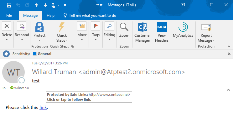 Figure 3. Native Link Rendering