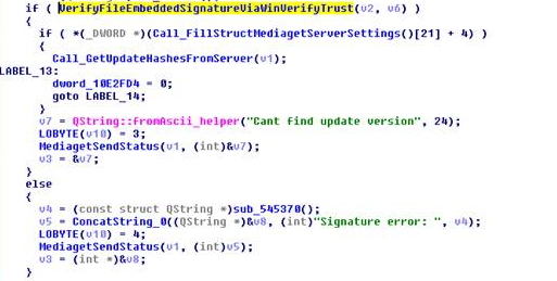 Figure 5. mediaget.exe update code