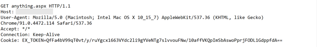 Attacker's POST request