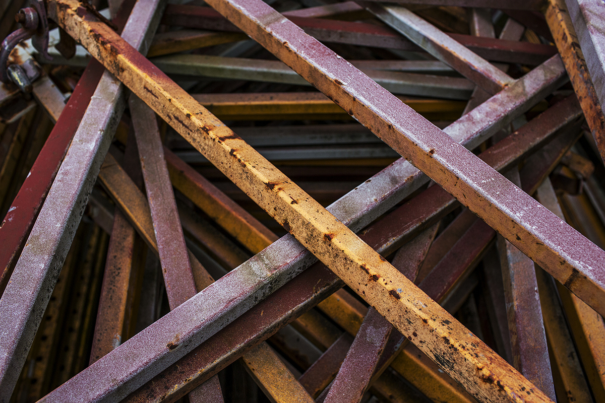 Photo of rusty metal materials