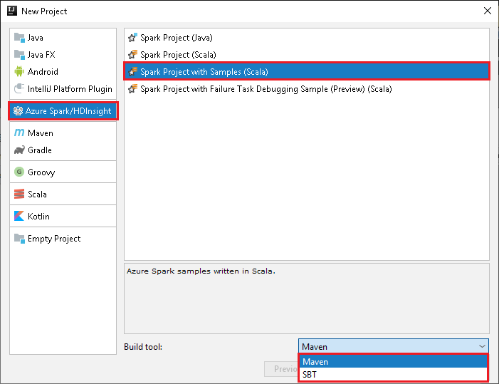 Create New Spark Project Template.