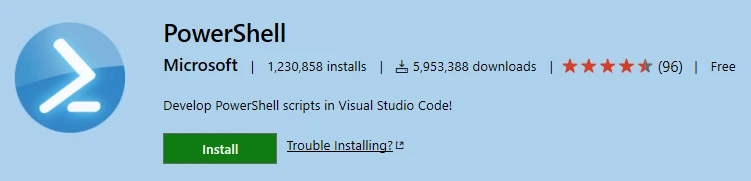 PowerShell extension from VS Code Marketplace.