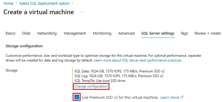 Provisioning a new SQL Server on Azure VM