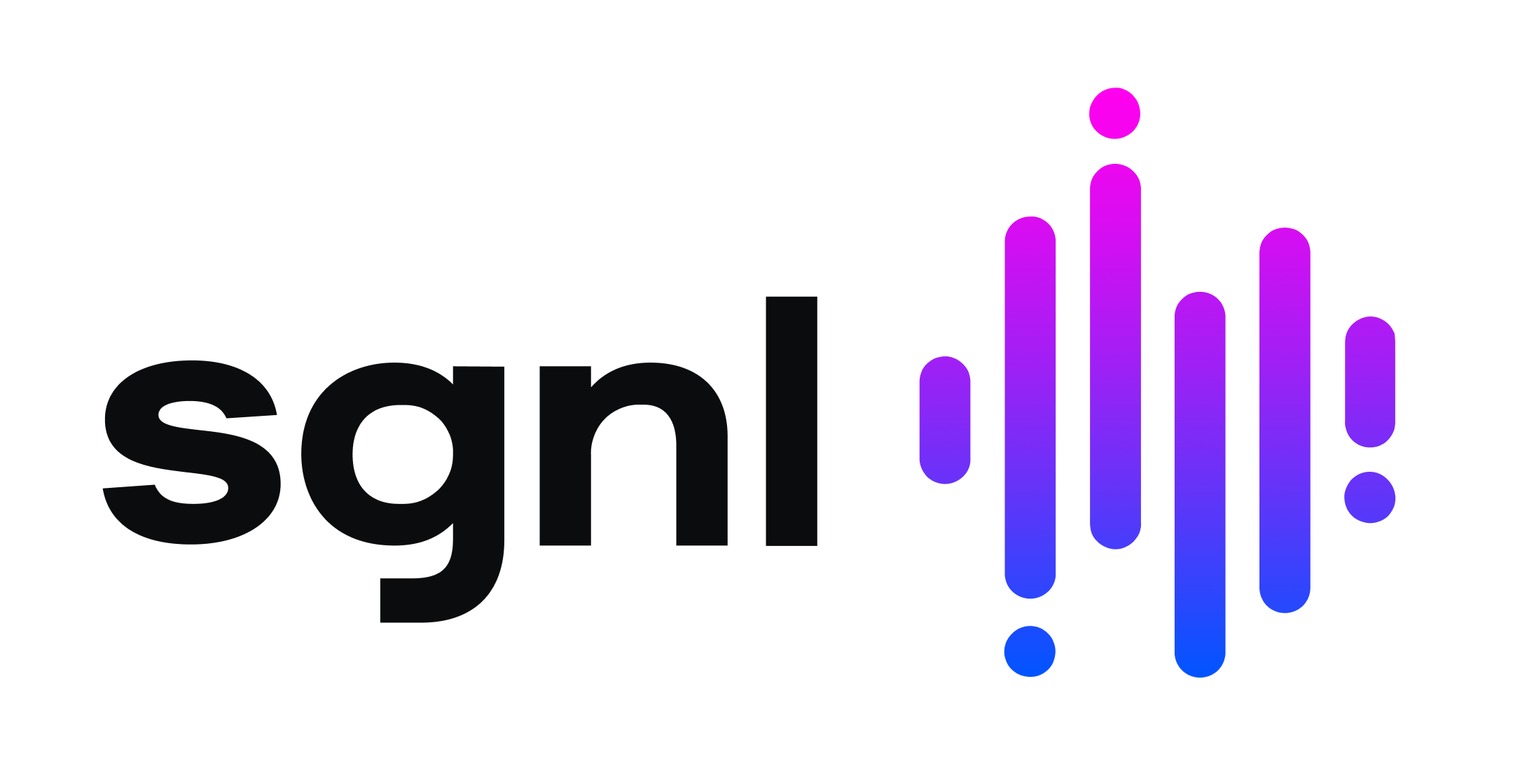 logo with black text and blue and purple icon