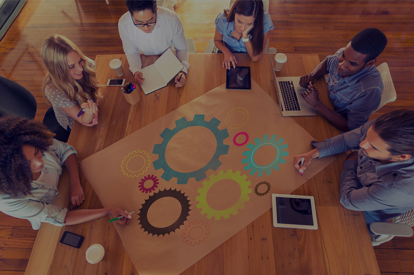 projekten dolgozó személyek csoportja