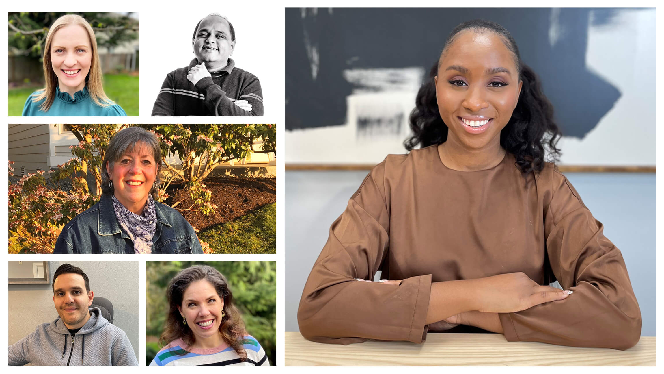 A collage of the engineering experts who worked in inclusive and accessible projects across Microsoft in 2021.