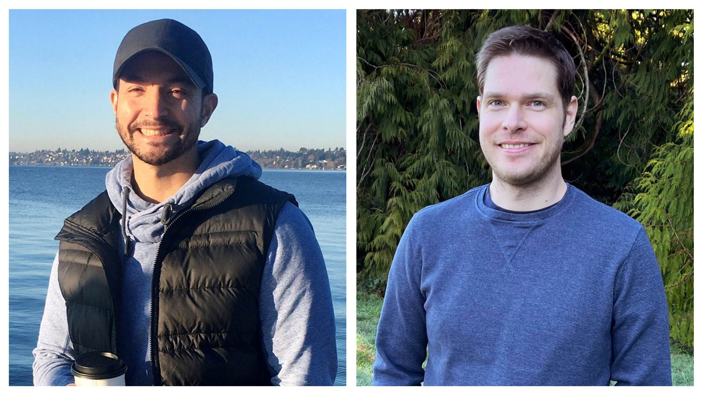 Ikehara-Martin and Parker smile in separate photos that have been joined together for a collage photo.