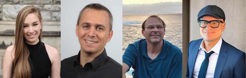 Zelsman, Raz, Johnson, and Byerly pose for pictures assembled into a collage.