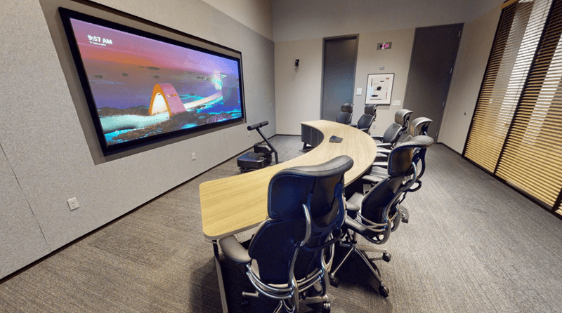 A photograph of a Signature Teams Room in Redmond, Washington.
