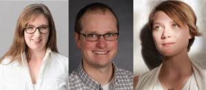 Ceurvorst, Perkins, and Rohde pose for pictures that have been assembled into a collage.