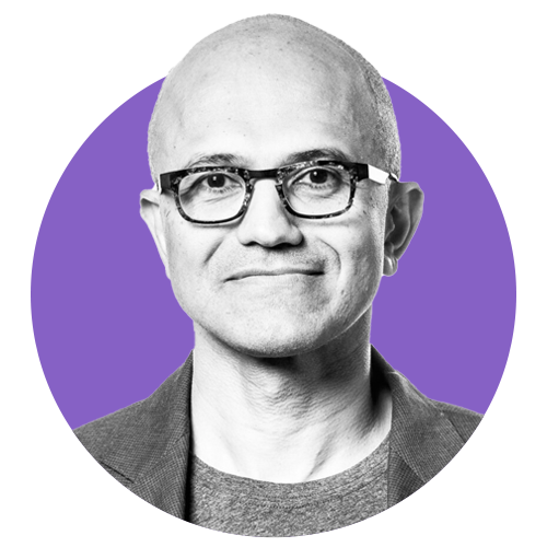 A photo of Nadella.