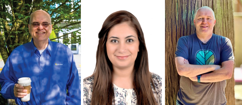 Apple, Basem, and O’Flaherty are shown in a composite photo.