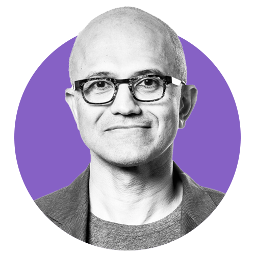 A photo of Nadella.