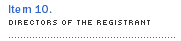 Item 10. 	Directors of the Registrant