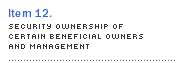 Item 12. 	Security Ownership of Certain Beneficial Owners and Management