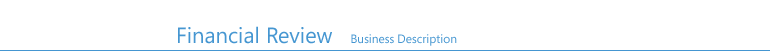 Financial Review - Business Description