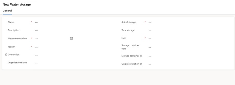 Microsoft Sustainability Manager の貯水量追跡機能。