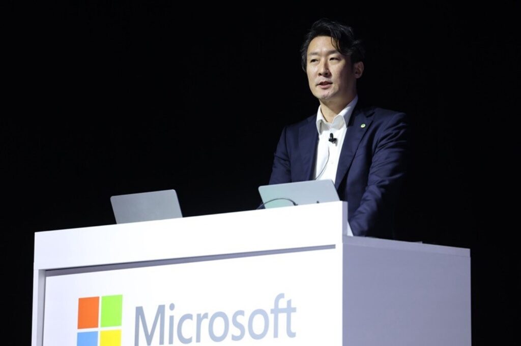 A man standing at a podium