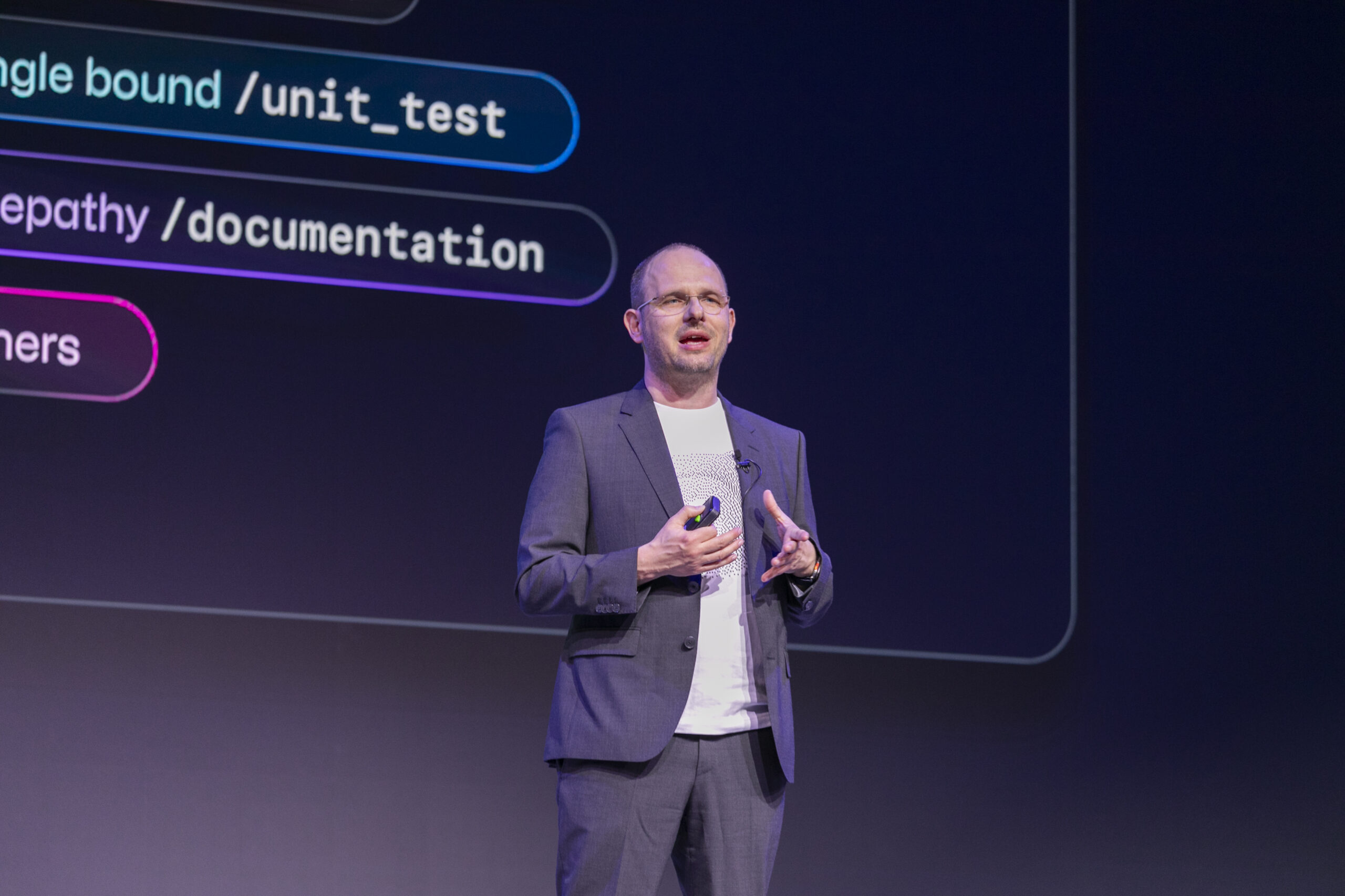 A man standing on a stage