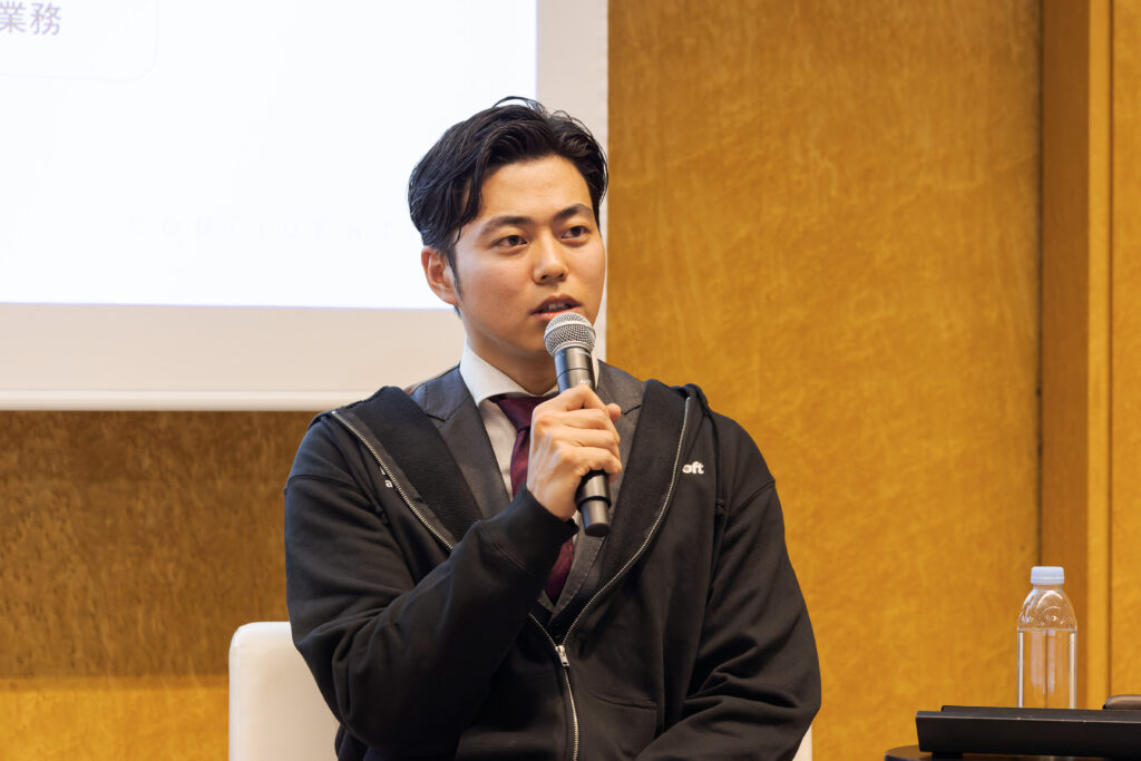 A man holding a microphone