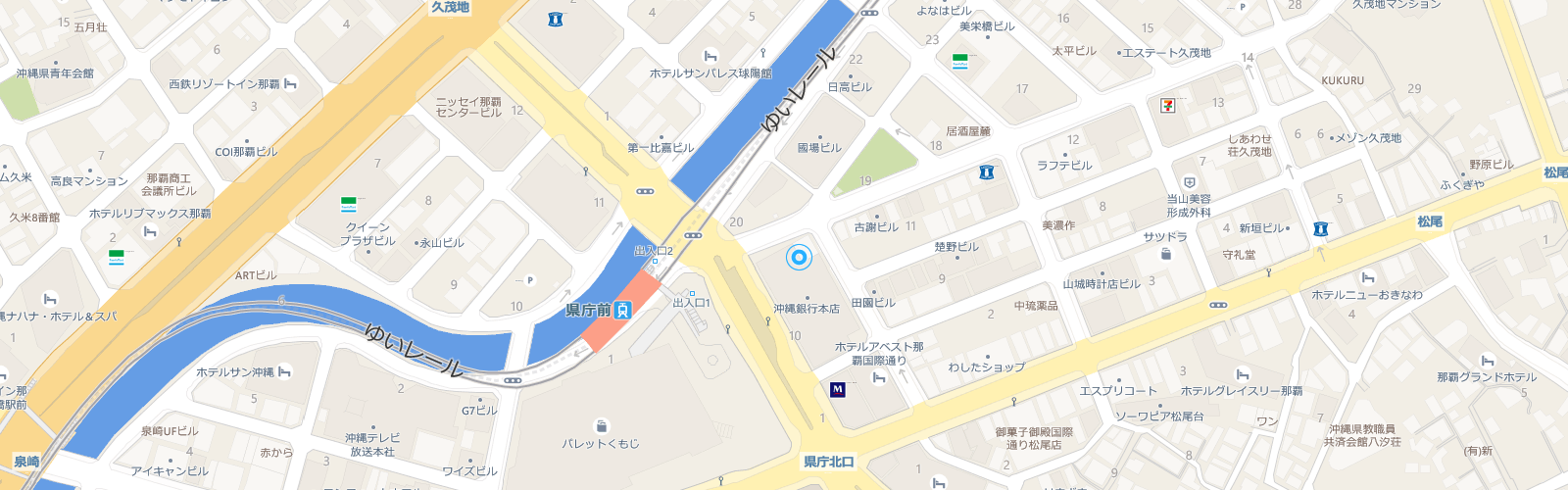 Microsoft Base 那覇 のアクセスマップ