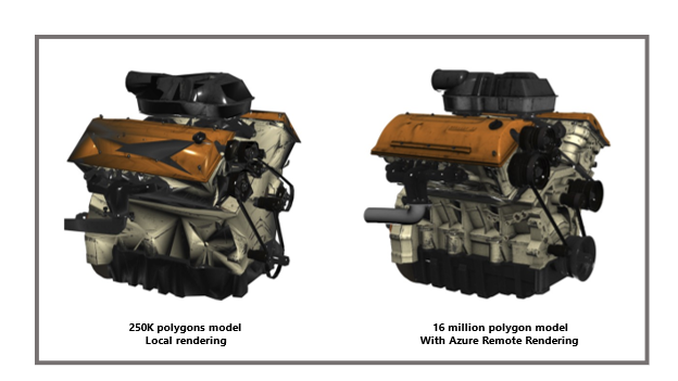2 つのエンジン モデルの比較 ローカル レンダリングと Azure リモート レンダリング
