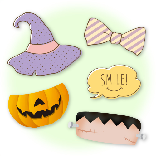 フォト プロップス (ハロウィン) 画面スライド-1