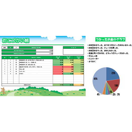 おこづかい帳 (ちょう) 画像スライド-1