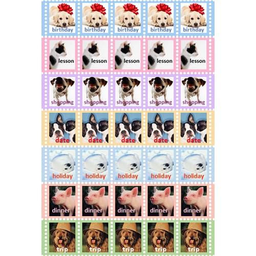 手帳用デコ シール (ポップ・動物シール) 画像スライド-3