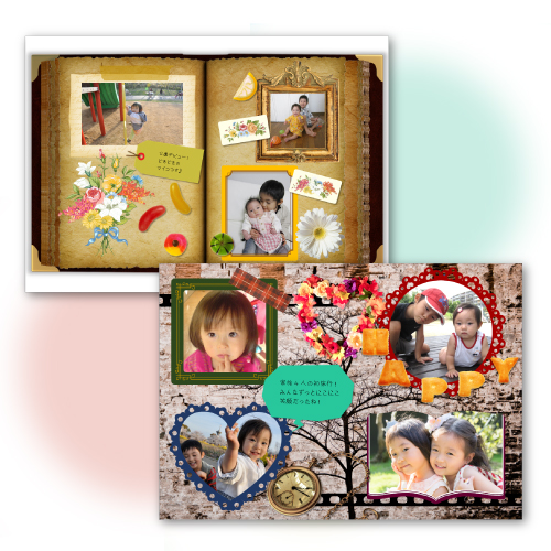 フォト スクラップ (スクラップブッキング・アンティーク) 画像スライド-1