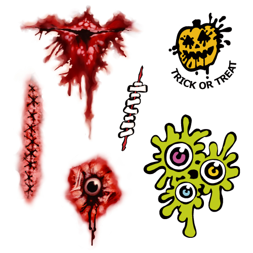 ゾンビメイク タトゥーシール 画像スライド-1