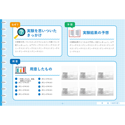自由研究 (じゆうけんきゅう) ノート (実験 じっけん) 画像スライド-2