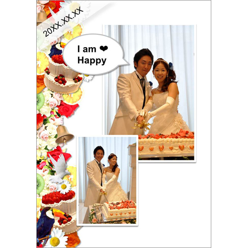 フォト スクラップ (ウエディング・ポップ) 画像スライド-3