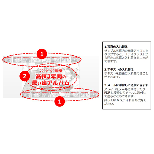 フォト ムービー (卒業アルバム) (タッチ対応) 画像スライド-4