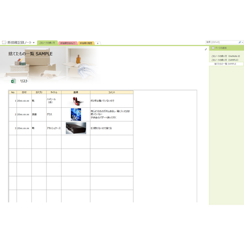 断捨離記録ノート (タッチ対応) 画像スライド-2